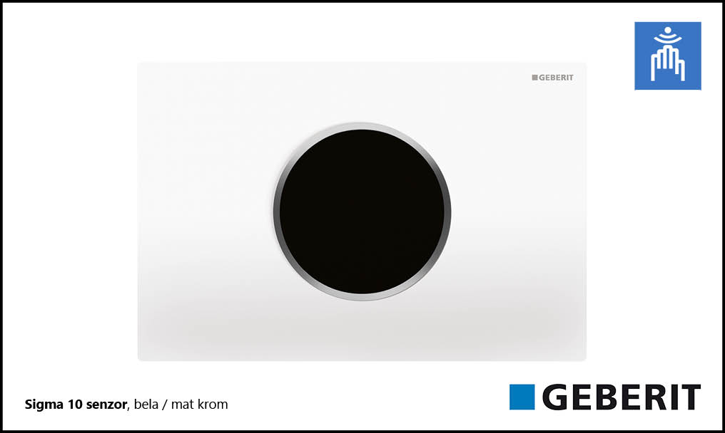 Sigma 10 senzor, bela/mat krom