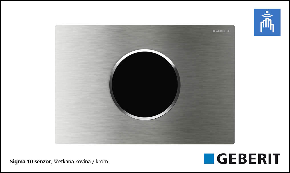 Sigma 10 senzor, ščetkana kovina / krom