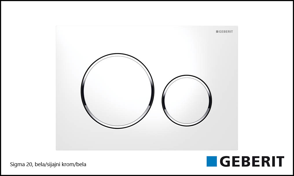 Sigma 20 bela/sijajni krom/bela